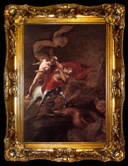 framed  PUGET, Pierre The Education of Achilles by Chiron ar, ta009-2